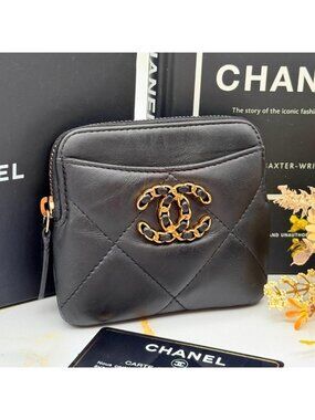Chanel 19 Lambskin Fragment Case Wallet